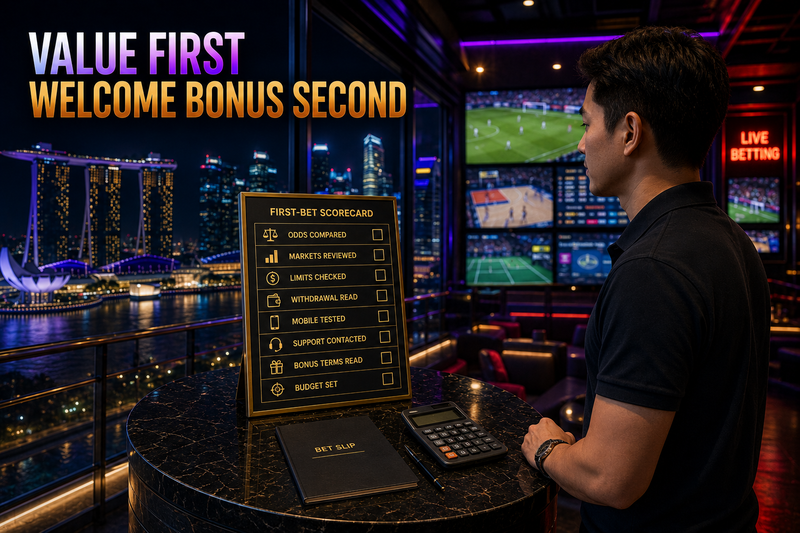 Sportsbook first-bet scorecard in Singapore