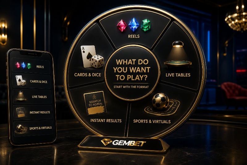 Gembet Games and What You Can Play Across the Site Gembet games organised by slots live tables instant games cards and sports formats